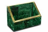 Wide Malachite Business Card Holder - DR Congo #335724-1